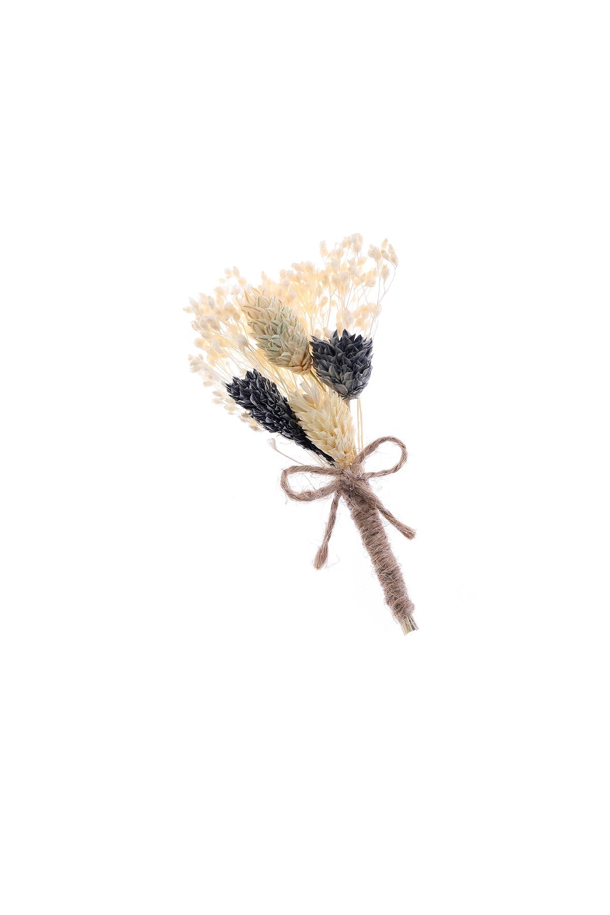 Cream & Black Tones Groom’s Natural Lapel Flower - MIB