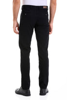 Dynamic Fit High Waist Cotton Black Casual Pants - MIB