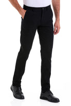 Dynamic Fit High Waist Cotton Black Casual Pants - MIB