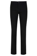 Dynamic Fit Low Waist Cotton Black Casual Pants