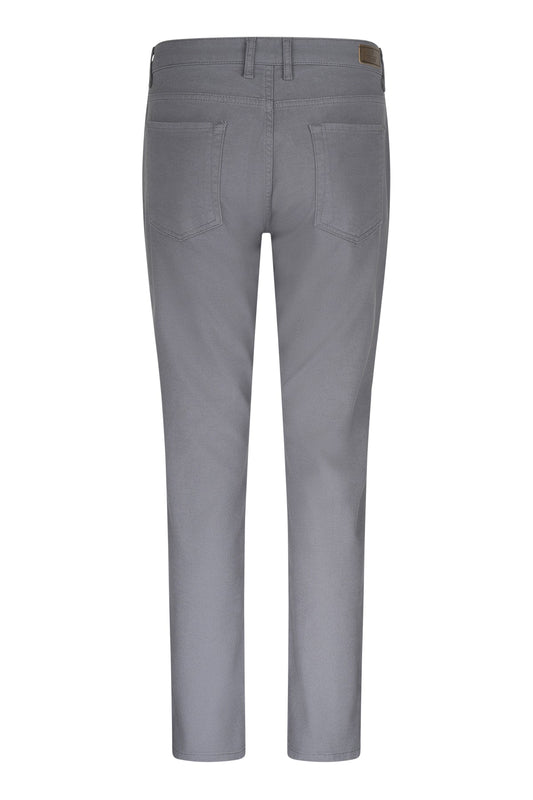 Dynamic Fit Low Waist Cotton Blend Gray Casual Pants - SAYKI