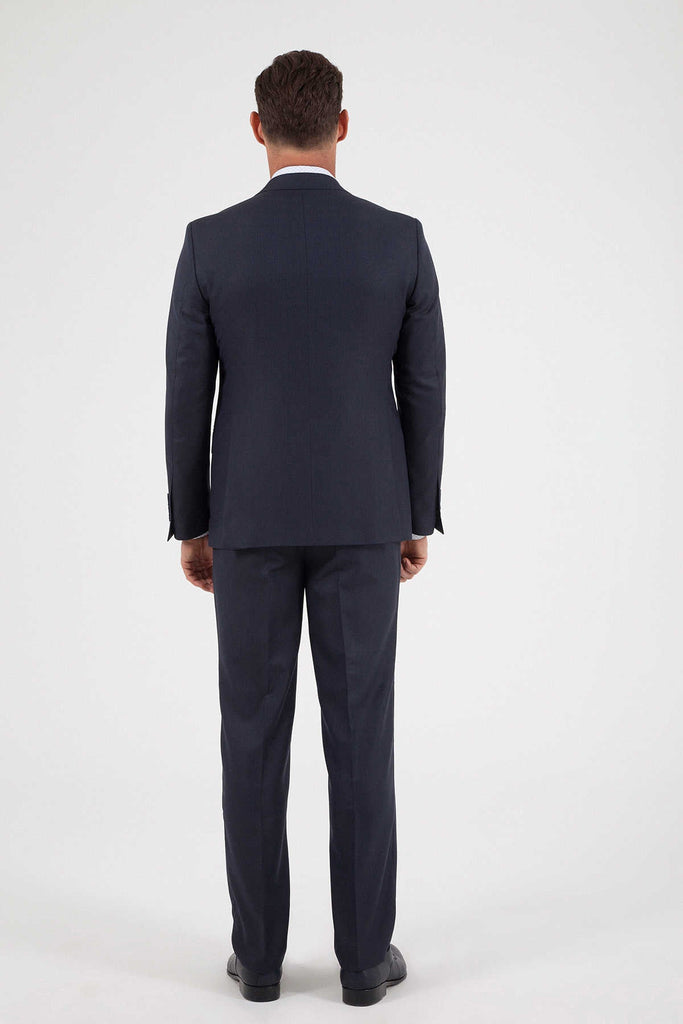 Dynamic Fit Notch Lapel Patterned Burgundy Classic Suit