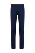 Dynamic Fit Side Pocket Low Waist Cotton Navy Casual Pants