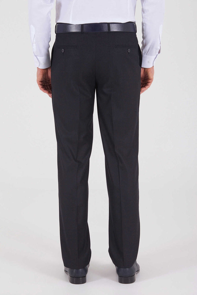 Dynamic Fit Side Pocket Low Waist Unpleated Gray Dress Pants
