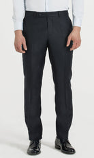 Dynamic Fit Side Pocket Low Waist Unpleated Wool Navy