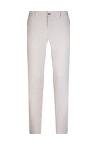 Dynamic fit stone tencel jogger pants slim-fit light beige trousers with tailored design and subtle stitching details