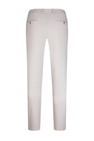Beige dynamic fit stone tencel jogger pants with tailored straight-leg cut and subtle side pockets