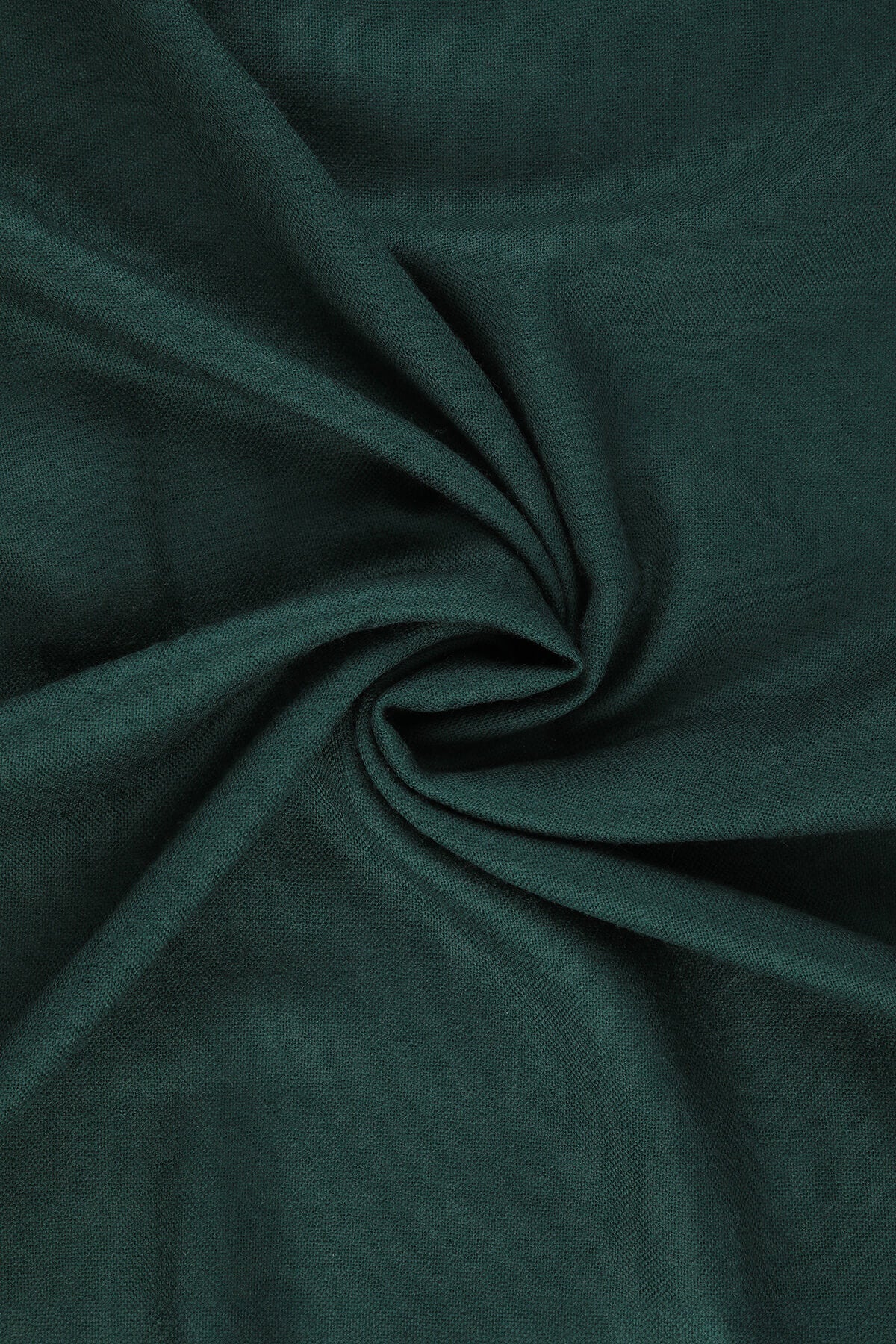 Dark green, textured fabric with a subtle woven pattern.