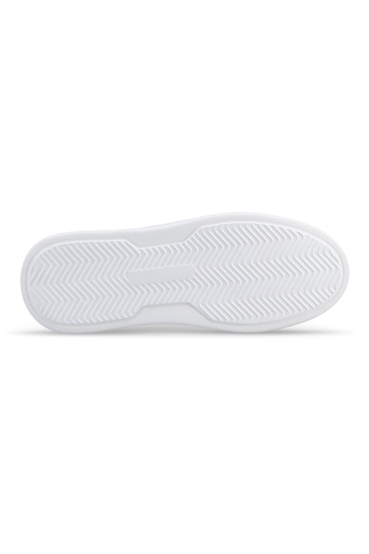White rubber sole with a textured chevron pattern.