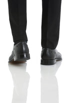 Lace Up 100% Leather Black Aniline Classic Shoes - SAYKI