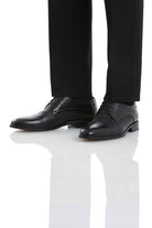 Lace Up 100% Leather Black Aniline Classic Shoes - SAYKI