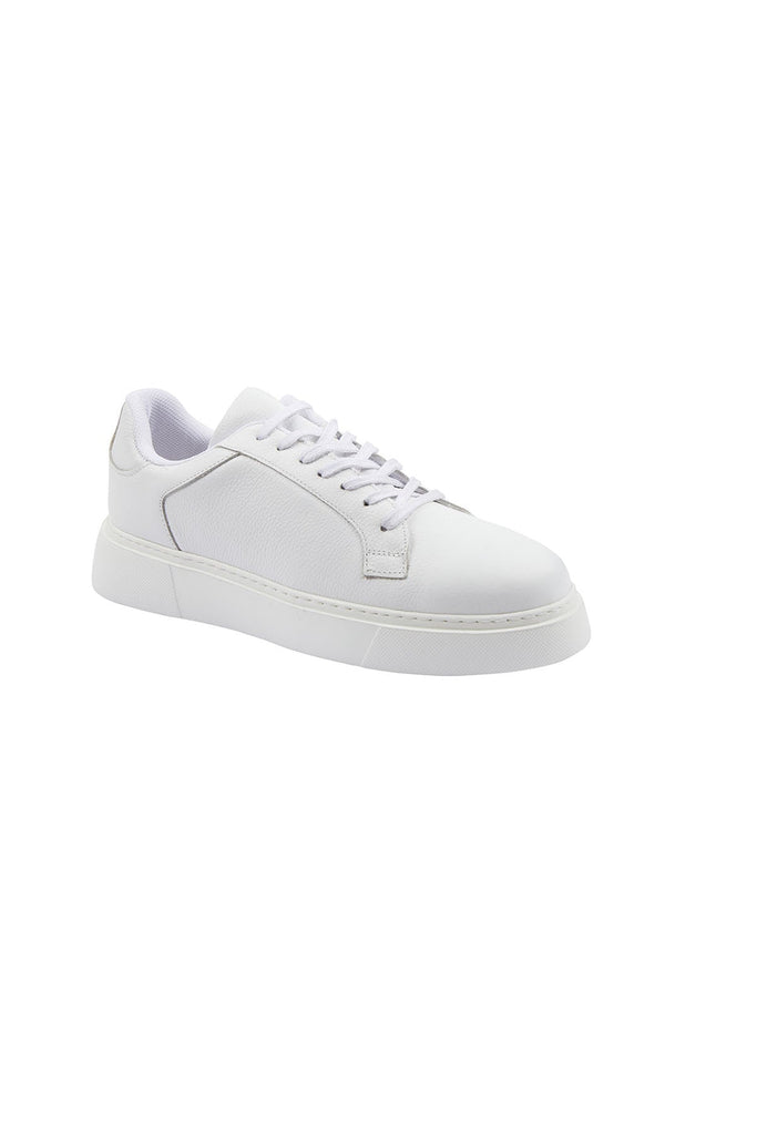 Lace Up 100% Leather Sneakers - White / 43 / R - Sneakers