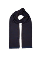 Leaf Patterned Brown - Navy Scarf - MIB