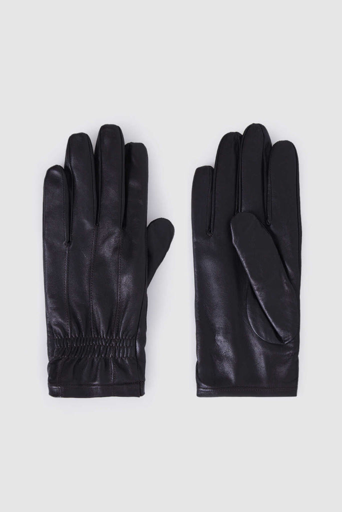 Leather Brown Gloves - Gloves