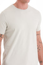 Linen Tone Regular Fit Cotton Blend Crewneck T Shirt SAYKI