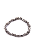 Matte Brown Splatter Beaded Natural Stone Bracelet