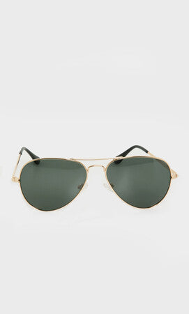 Metal Gold - Green Sunglasses MIB