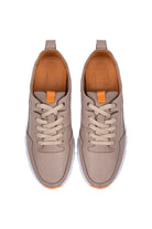 Mink Lace-Up Leather Sneakers Mink - MIB