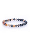 Multicolor Frosted Natural Stone Beaded Bracelet