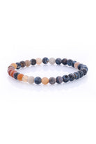 Multicolor Frosted Natural Stone Beaded Bracelet - SAYKI