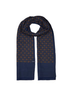 Navy - Gold Patterned Scarf - SAYKI