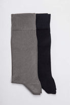 Navy & Gray Bamboo Socket Socks - MIB