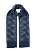Navy - Gray Patterned Scarf