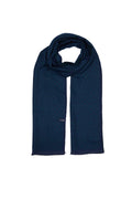 Navy - Green Leaf Patterned Scarf