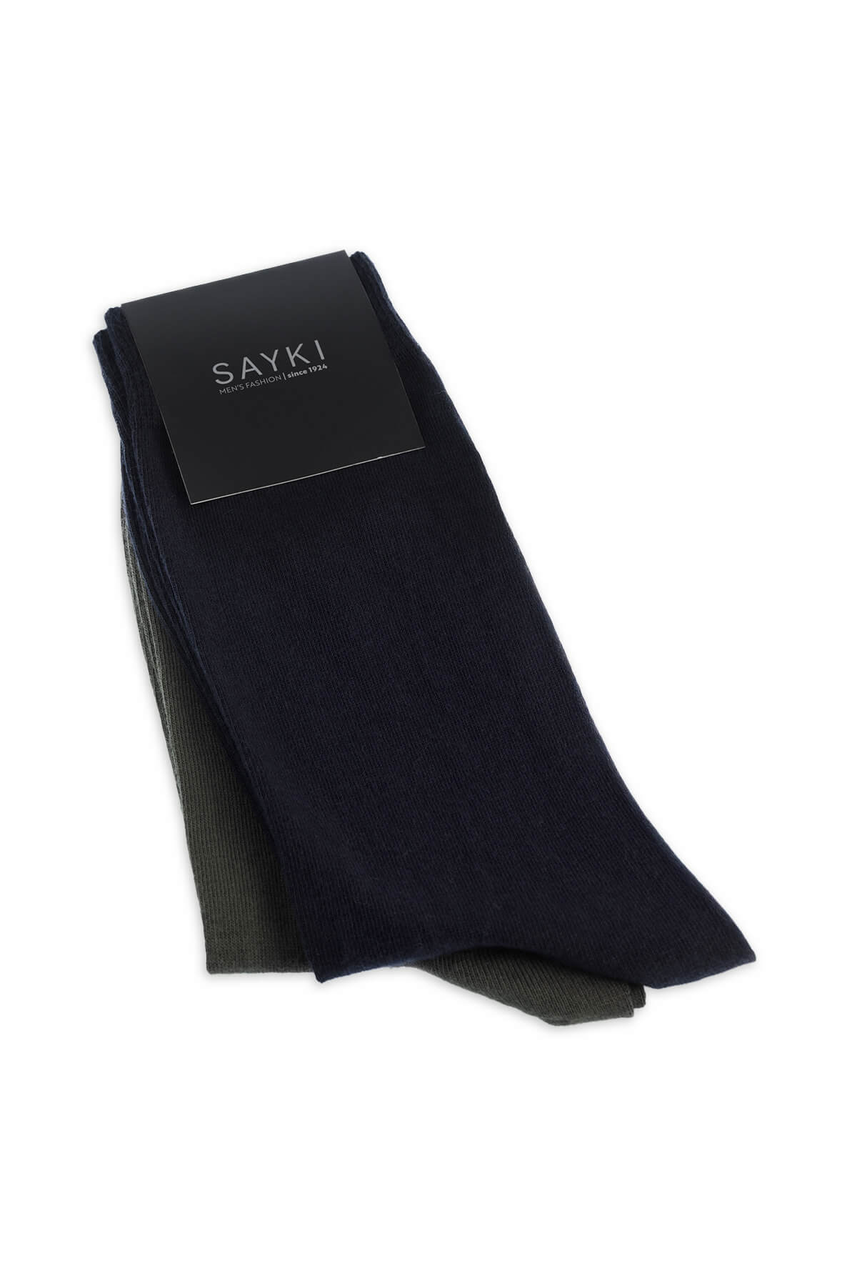 Navy - Khaki Socket Cotton Socks - MIB