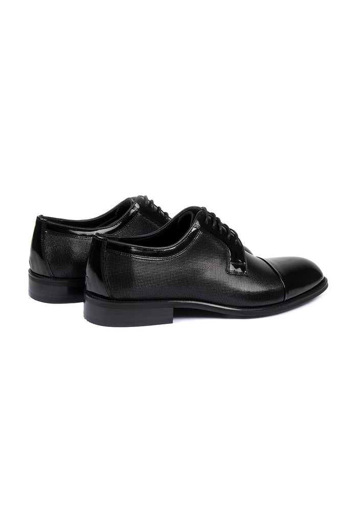 Navy Patent Leather Lace - Up Tuxedo Shoes - MIB