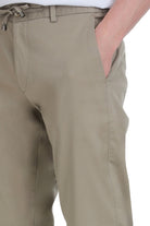 Olive Dynamic Fit Side Pocket Cotton Jogger Pants - SAYKI