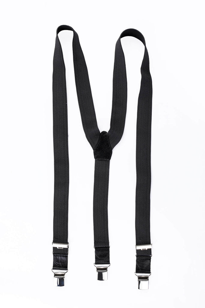 Plain Charcoal Suspenders - MIB