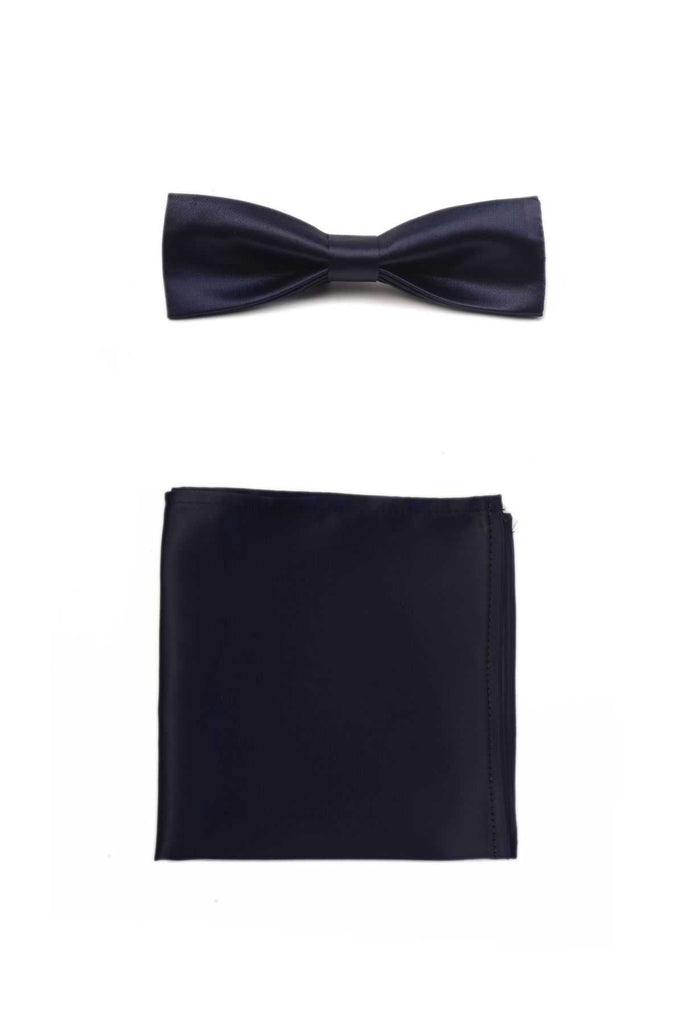 Polyester Gift Box-Bow Tie / Pocket Sq - Navy / STD / STD -