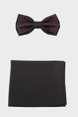 Polyester & Viscon Gift Box-Bow Tie / Pocket Sq - SAYKI