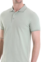 Regular Fit 100% Cotton Green Polo T-Shirt - SAYKI