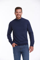 Navy blue turtleneck sweater