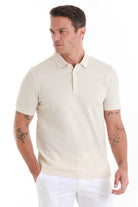 Regular Fit 100% Cotton Mercerized Beige Polo T Shirt SAYKI