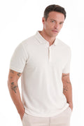 Regular Fit 100% Cotton Mercerized Stone Polo T-Shirt