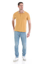 Regular Fit 100% Cotton Mustard Polo T-Shirt - SAYKI