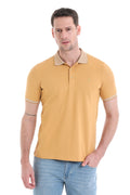 Regular Fit 100% Cotton Mustard Polo T-Shirt