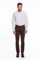 Regular Fit 5 Pocket High Waist Cotton Brown Denim - MIB