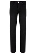 Regular Fit 5 Pocket Low Waist Cotton Black Denim - SAYKI