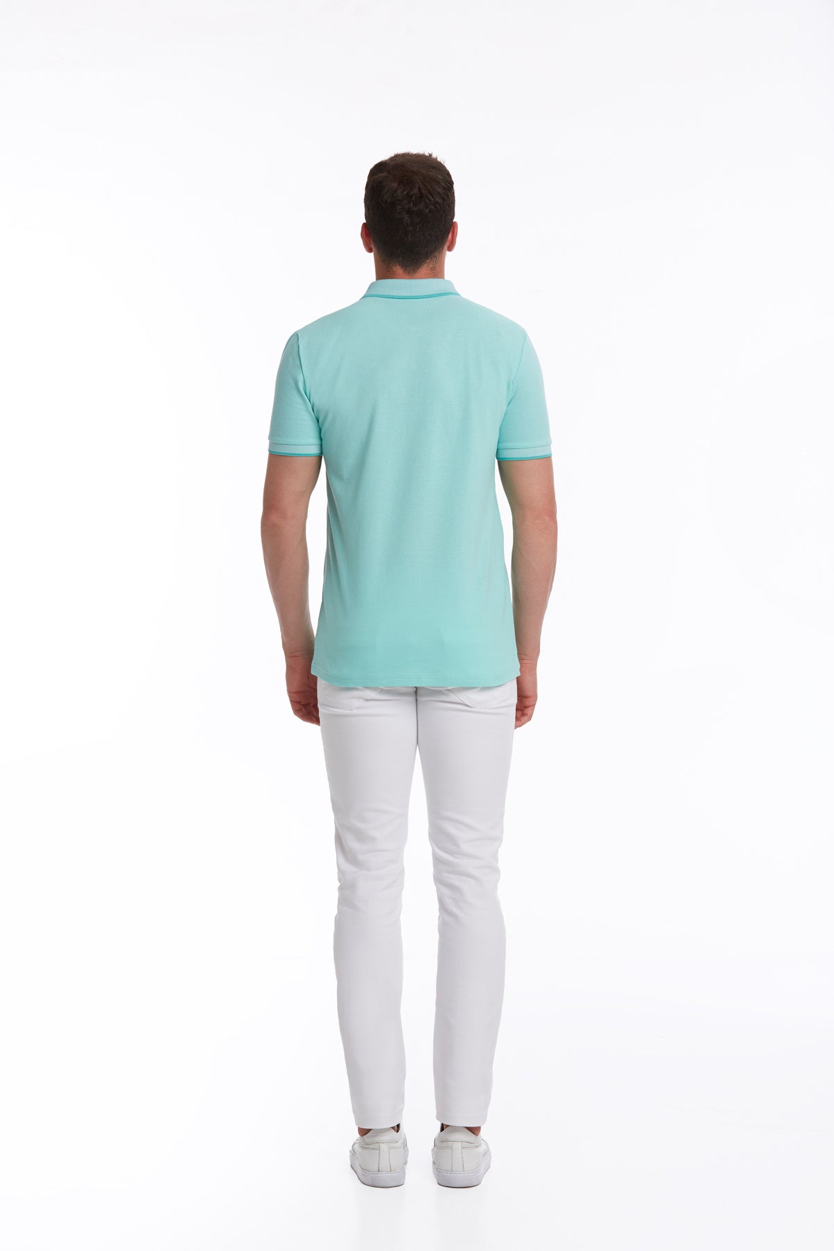 Regular Fit Basic 100% Cotton Mint Polo T-Shirt - MIB