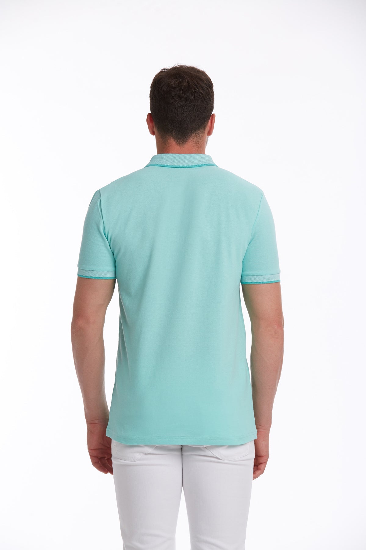 Regular Fit Basic 100% Cotton Mint Polo T-Shirt - MIB