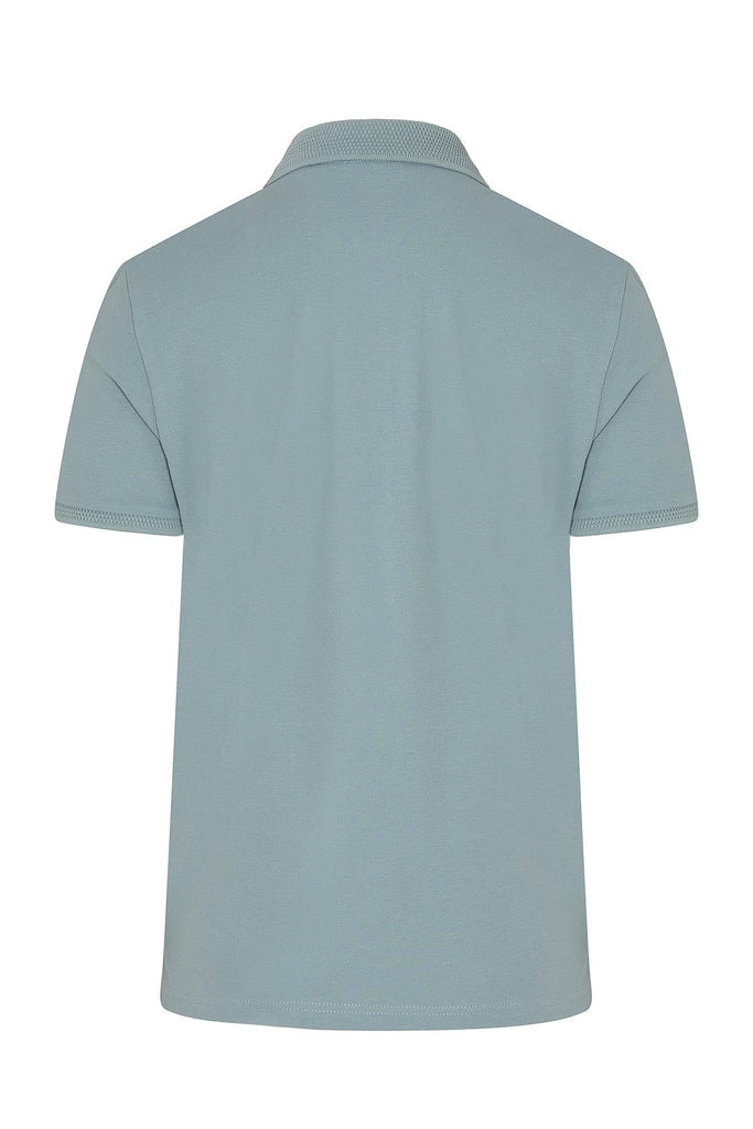 Regular Fit Basic Cotton Blend Blue Polo T-shirt - Polo