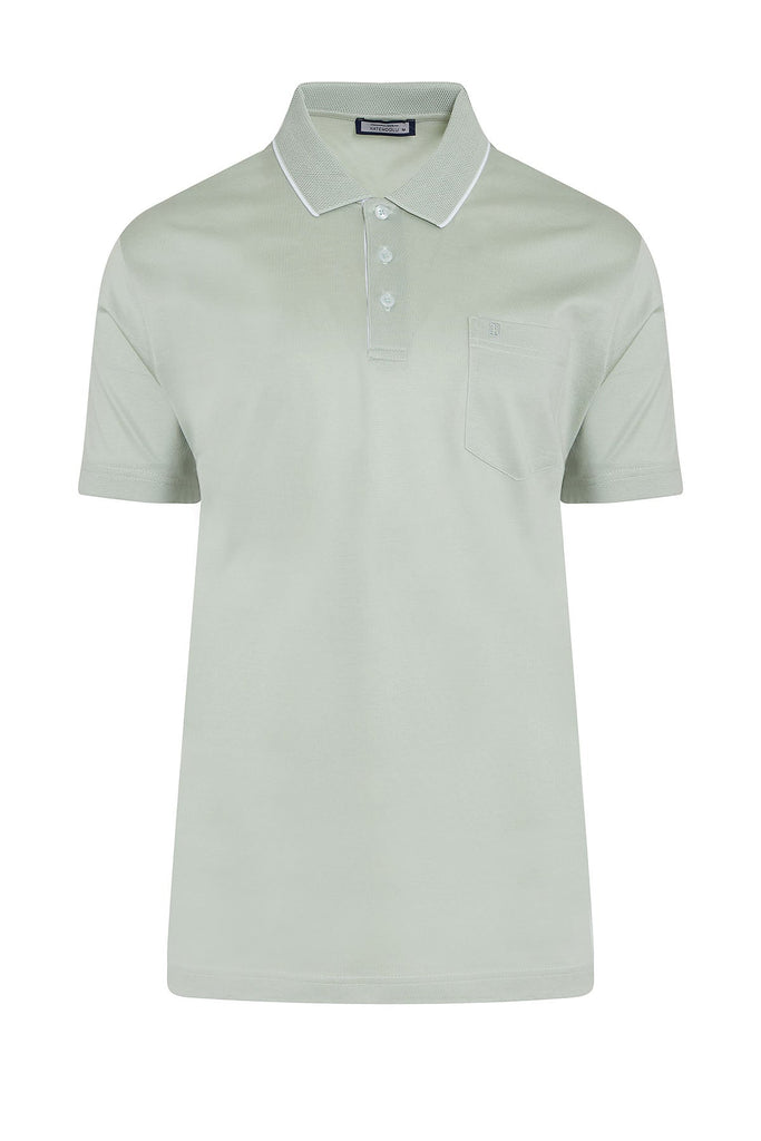 Regular Fit Basic Cotton Vetiver Green Polo T - shirt - MIB