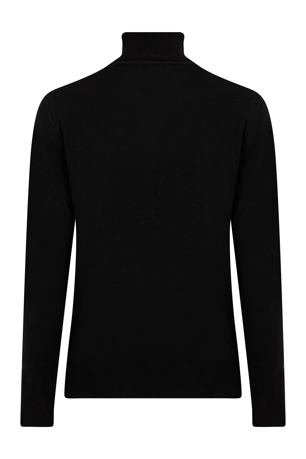 Regular Fit Basic Plain Black Turtleneck Sweater – SAYKI