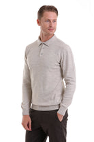Regular Fit Beige Polo Sweater - MIB