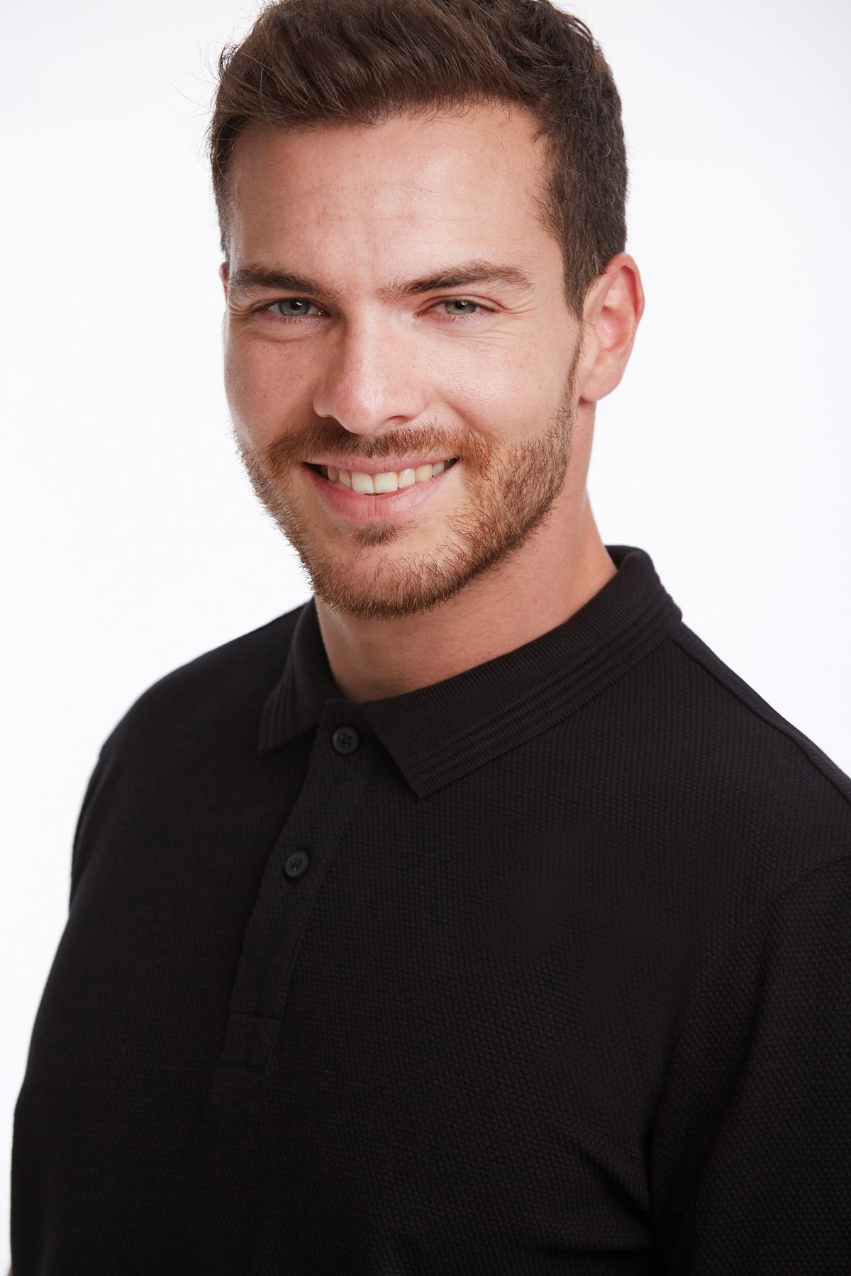 Regular Fit Black Cotton Blend Polo T-Shirt - MIB