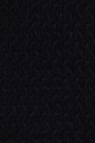 Regular Fit Black Cotton Blend Turtleneck Sweater - SAYKI